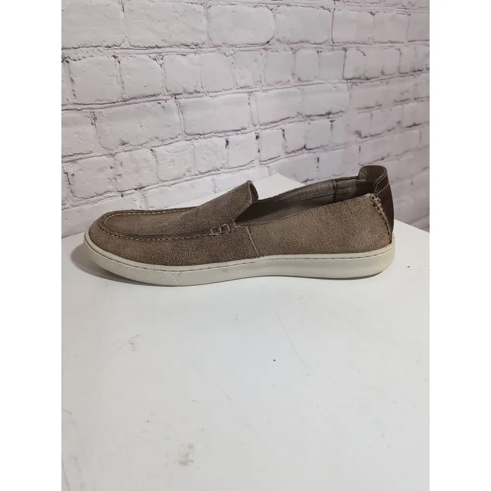 Flag Ltd Men's Loafer Shoes Boat 10M Slip On Moccasins Tan Suede Nappa Leather